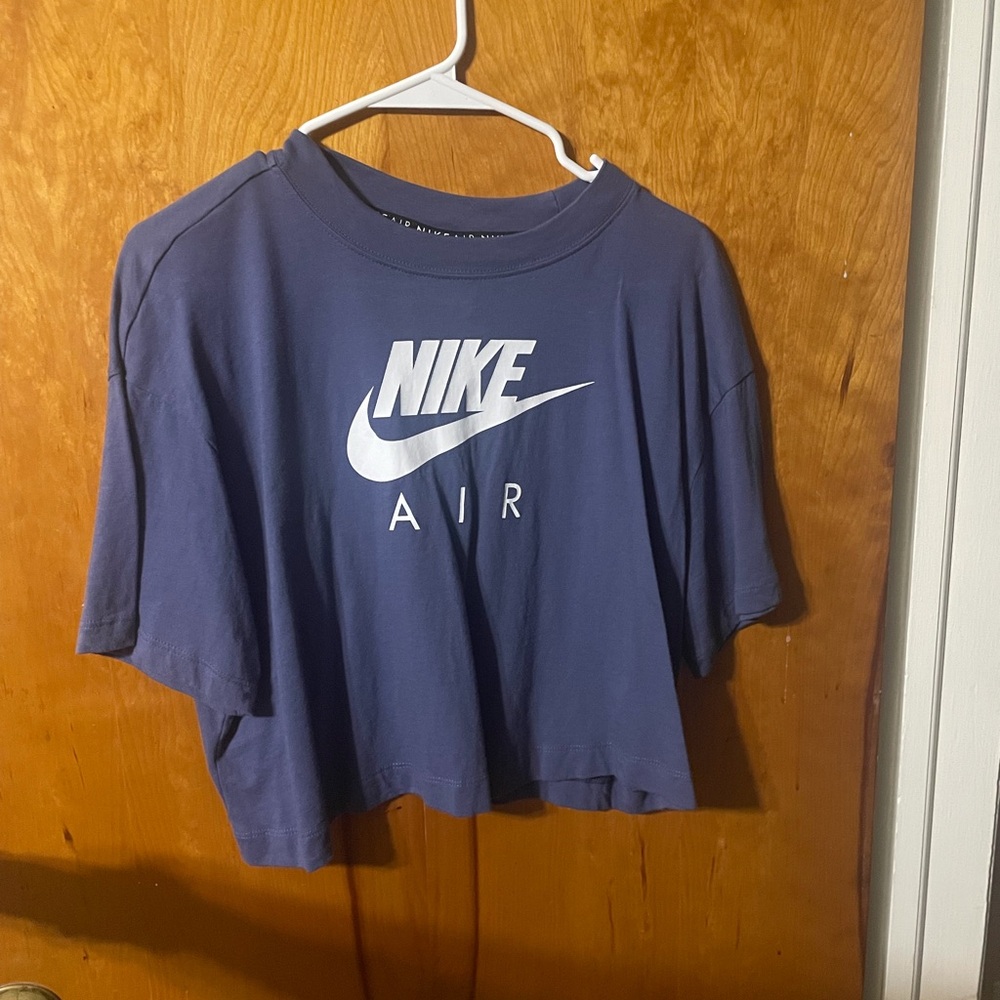 Nike Air Navy Cropped T-Shirt